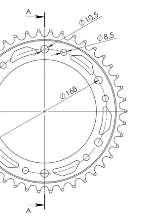 Actieprijs SUPERSPROX - REAR STEEL 42T, BLACK, 525 - Sprockets - Stevig en Betrouwbaar