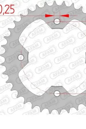 AFAM - REAR STEEL 38T, 520 - Sprockets - Achterste staal Nieuw
