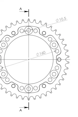 SUPERSPROX - REAR STEALTH 41T, GOLD, 525 - Sprockets - Compatibel met Honda Cbr 600 RR Beste Prijs