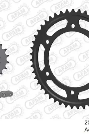 Weekendaanbieding AFAM - 525XMR3 112 MRS (RIVET) & SPROCKETS - Chain Kits - STEEL