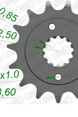 Uitverkoop AFAM - FRONT 15T, 520 - Sprockets - Geschikt voor Honda en Kawasaki