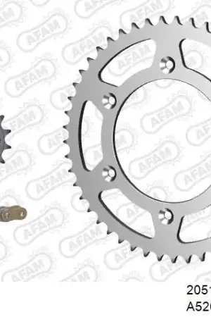 AFAM - 520XSR 110 MRS (RIVET) GOLD & SPROCKETS - Chain Kits - STEEL Meest Verkocht