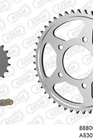Exclusieve Aanbieding AFAM - 530XSR2 114 MRS (RIVET) GOLD & SPROCKETS - Chain Kits - STEEL