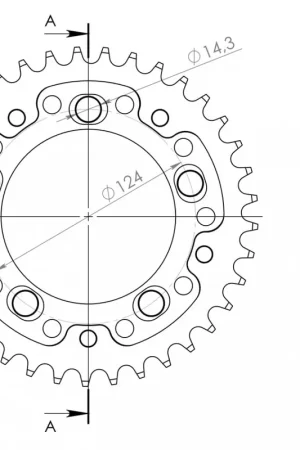 SUPERSPROX - REAR STEALTH 38T - Sprockets - ORANGE 525 Modern