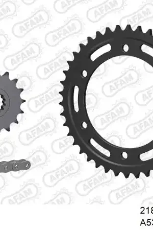 Hete Deal AFAM - 530XMR3 110 MRS (RIVET) & SPROCKETS - Chain Kits - STEEL