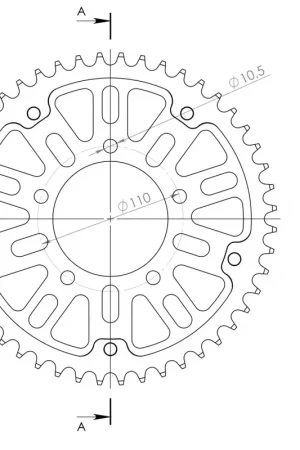 Gereduceerde Prijs SUPERSPROX - REAR STEALTH 46T, GOLD, 530 - Sprockets - 46T