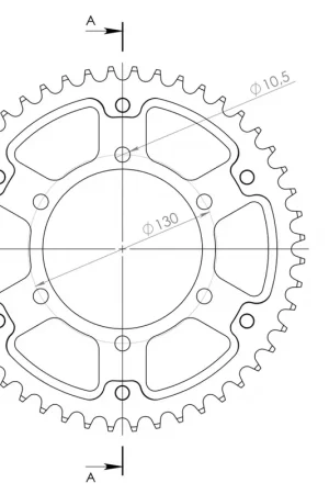 Gratis Retour SUPERSPROX - REAR STEALTH 47T, BLUE, 530 - Sprockets - 47T