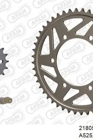 AFAM - 525XHR3 120 MRS (RIVET) GOLD & SPROCKETS - Chain Kits - ALU Trendy
