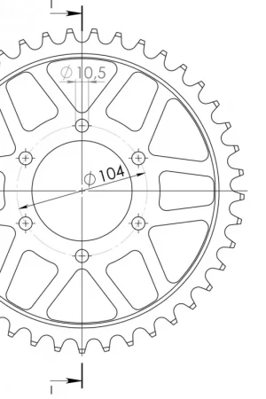 Fabrieksprijs SUPERSPROX - REAR STEEL 38T - Sprockets - Black