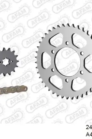 AFAM - 428R1 130 AR (CLIP) GOLD & SPROCKETS - Chain Kits - STEEL Beperkt Aanbod