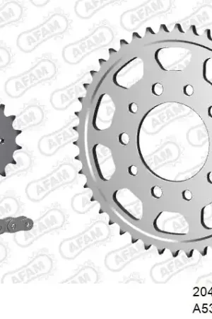AFAM - 530XMR3 104 MRS (RIVET) & SPROCKETS - Chain Kits - STEEL Lage Prijs