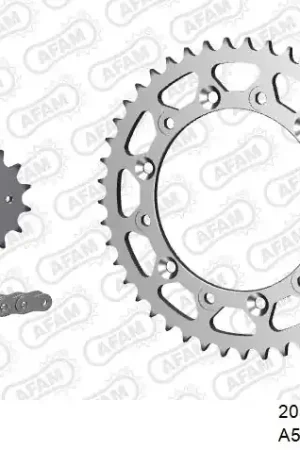 AFAM - 520XLR2 100 ARS (CLIP) & SPROCKETS - Chain Kits - STEEL Nieuwe Collectie