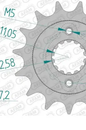 Laatste Kans AFAM - FRONT 15T, 525 - Sprockets - Geschikt voor Ducati