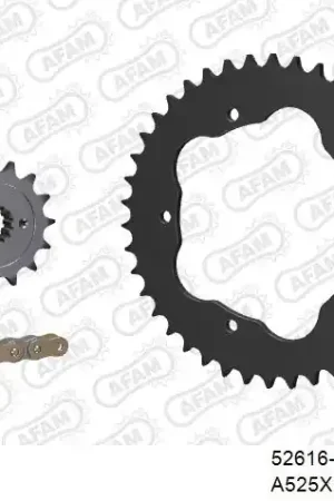 Koopje AFAM - 525XSR2 104 MRS - Chain Kits - Steel, Black with Carrier