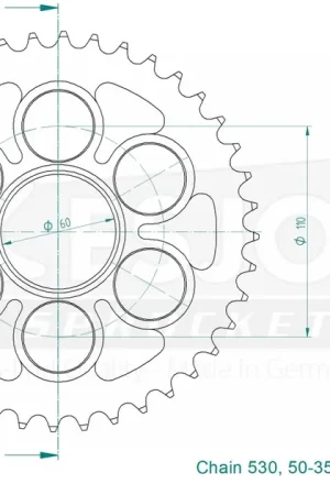 Exclusieve Aanbieding ESJOT - REAR STEEL 40T, 530 - Sprockets - Compatibel met Ducati