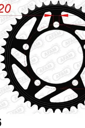 AFAM - REAR STEEL 46T, 525 - Sprockets - Duurzaam staal Garantie Inbegrepen