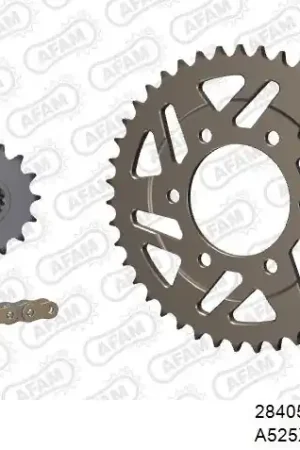 Merkproduct AFAM - 525XHR3 112 MRS (RIVET) GOLD & SPROCKETS - Chain Kits - ALU