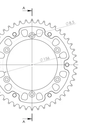 SUPERSPROX - REAR STEALTH 46T - Sprockets - Goudkleurig, 520 Seizoensaanbieding