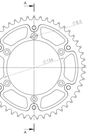 SUPERSPROX - REAR STEALTH 49T, BLACK, 520 - Sprockets - Hoogwaardige prestaties Exclusieve Aanbieding