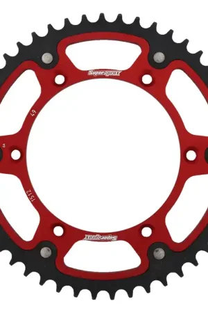 Tijdelijk Beschikbaar SUPERSPROX - REAR STEALTH 49T, RED, 520 - Sprockets - Hoogwaardige kwaliteit