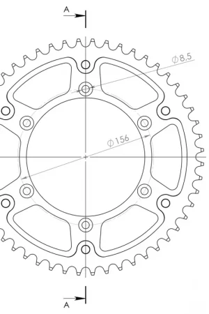 SUPERSPROX - REAR STEALTH 51T - Sprockets - Goud 520 Beperkt Aanbod