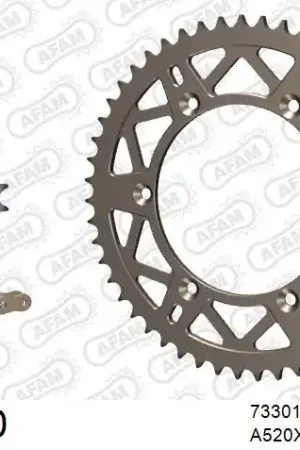 AFAM - 520XRR3 114 ARS (CLIP) GOLD & SPROCKETS - Chain Kits - ALU Nieuw