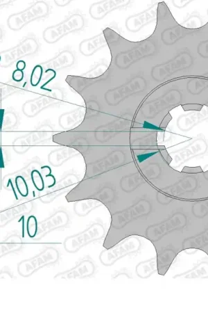 Laatste Versie AFAM - FRONT 12T, 520 - Sprockets - Compatibel met Husqvarna