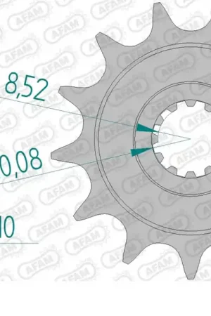 AFAM - FRONT 13T, 520 - Sprockets - Compatibel met Husqvarna Exclusief