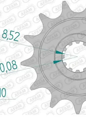 AFAM - FRONT 12T, 520 - Sprockets - 12T voor Husqvarna Ambachtelijk