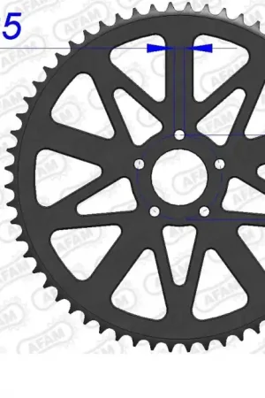 AFAM - REAR ALU 60T, 428 - Sprockets - Compatibel met Husqvarna en KTM Snelle Levering