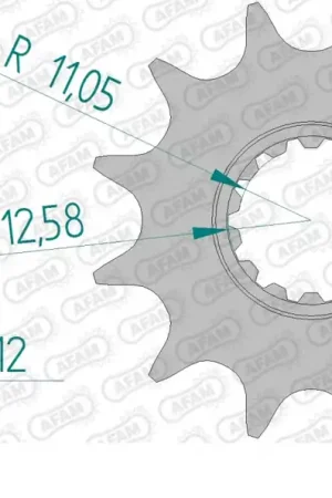 AFAM - FRONT 12T, 520 - Sprockets - 12T Voorste Sprocket Direct Beschikbaar