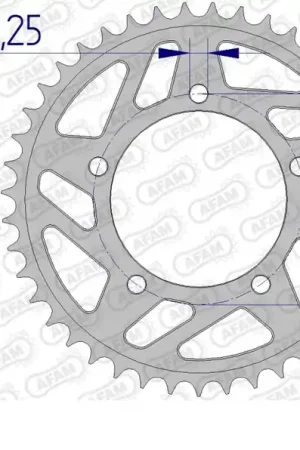 Seizoensaanbieding AFAM - REAR ALU 42T, 525 - Sprockets - Lichtgewicht en duurzaam