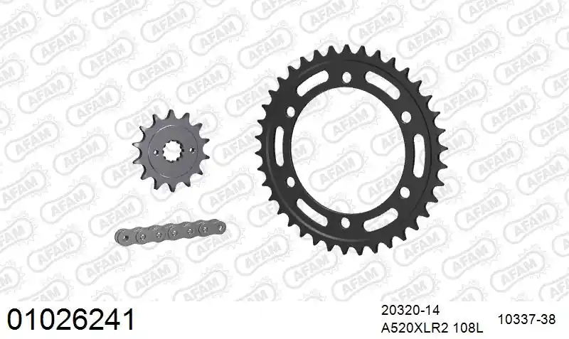 Dagaanbieding AFAM - 520XRR3 108 ARS - Chain Kits - GOLD & STEEL