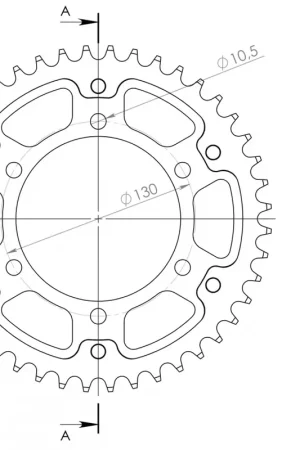 SUPERSPROX - REAR STEALTH 43T, BLUE, 525 - Sprockets - 43T Shop Nu