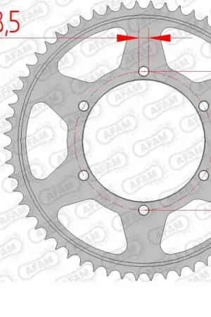 Groothandel AFAM - REAR STEEL 60T, 428 - Sprockets - Geschikt voor diverse toepassingen