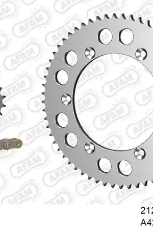 Topkwaliteit AFAM - 428MX 138 ARS (CLIP) GOLD & SPROCKETS - STEEL