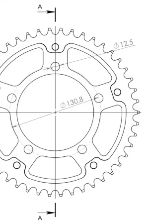 SUPERSPROX - REAR STEALTH 45T - Sprockets - Rood 525 Express Levering