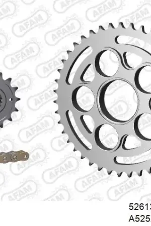 AFAM - 525XSR2 104 MRS (RIVET) - Chain Kits - Gouden Sprockets Gratis Verzending