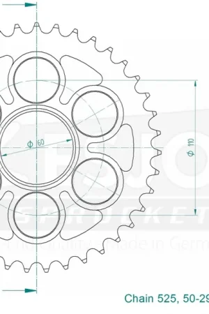 ESJOT - REAR STEEL 39T, 525 - Sprockets - Duurzaam Staal Koop Vandaag