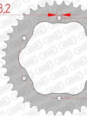 AFAM - REAR STEEL 42T, 525 BLACK - Sprockets - Hoogwaardige staalconstructie Direct Verzonden