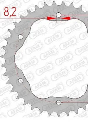 Voordeelprijs AFAM - REAR STEEL 37T, 520 BLACK - Sprockets - Staal