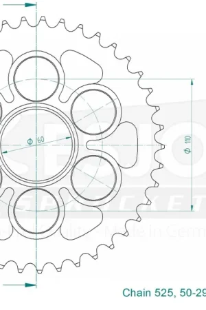 Aanbieding ESJOT - REAR STEEL 41T, 525 - Sprockets - Staalconstructie