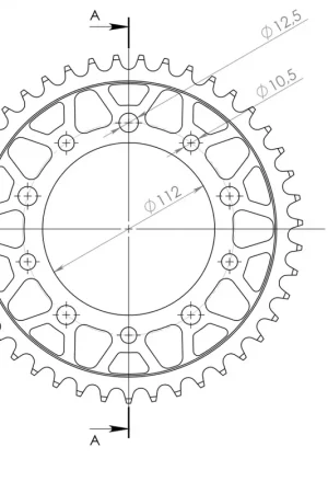 SUPERSPROX - REAR STEEL 43T, BLACK, 520 - Sprockets - Duurzaam en Betrouwbaar Favoriet