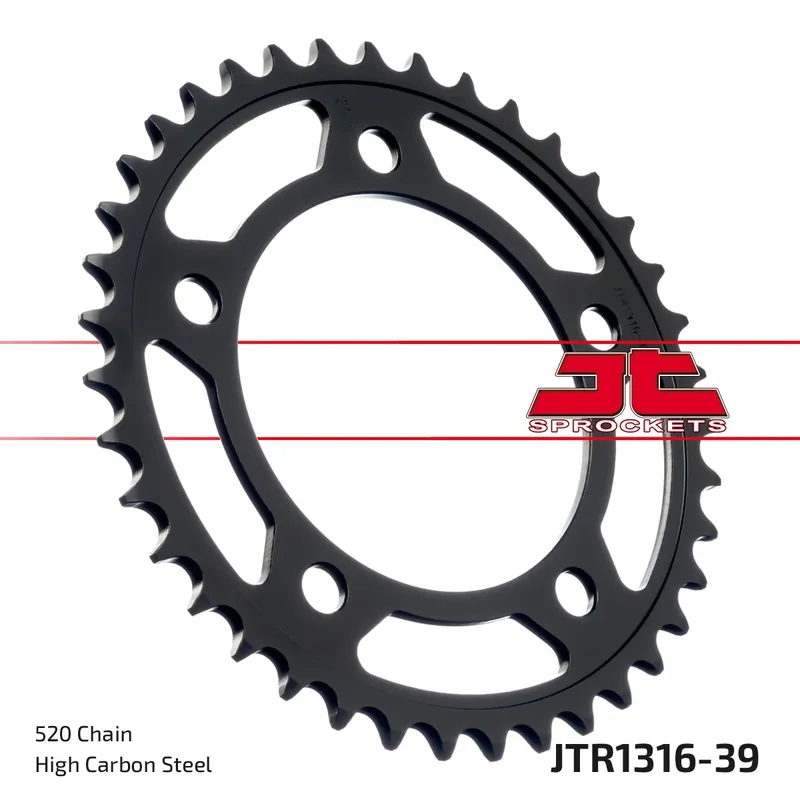 JT SPROCKETS - REAR STEEL 39T, 520 - Sprockets - Duurzaam en Betrouwbaar Fabrieksprijs