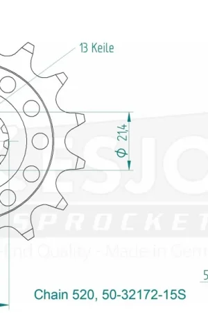 ESJOT - FRONT 15T, LIGHT, 520 - Sprockets - Compatibel met Honda Seizoensaanbieding