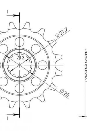 Flitsaanbieding SUPERSPROX - FRONT 17T, 520 - Sprockets - 17T
