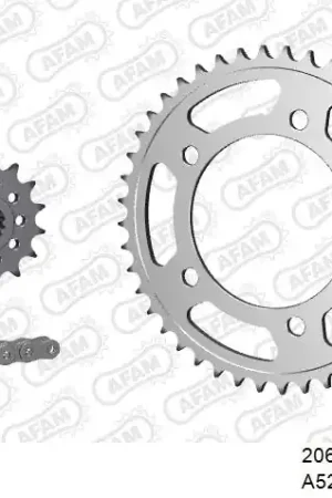 Direct Verzonden AFAM - 520XMR3 114 MRS (RIVET) & SPROCKETS - Chain Kits - STEEL