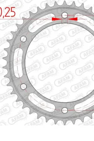 Veilige Betaling AFAM - REAR STEEL 42T, 525 - Sprockets - Stalen uitvoering