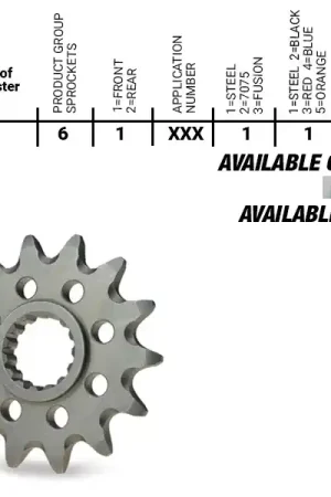 MOTO MASTER - FRONT STEEL 10T, 415 - Sprockets - Staal Gecertificeerd