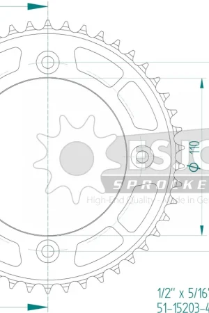 Hoge Kwaliteit ESJOT - REAR ALU 46T, 428 - Sprockets - Lichtgewicht & Duurzaam